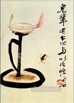 traditional Painting - Qi Baishi lamp traditional Chinese